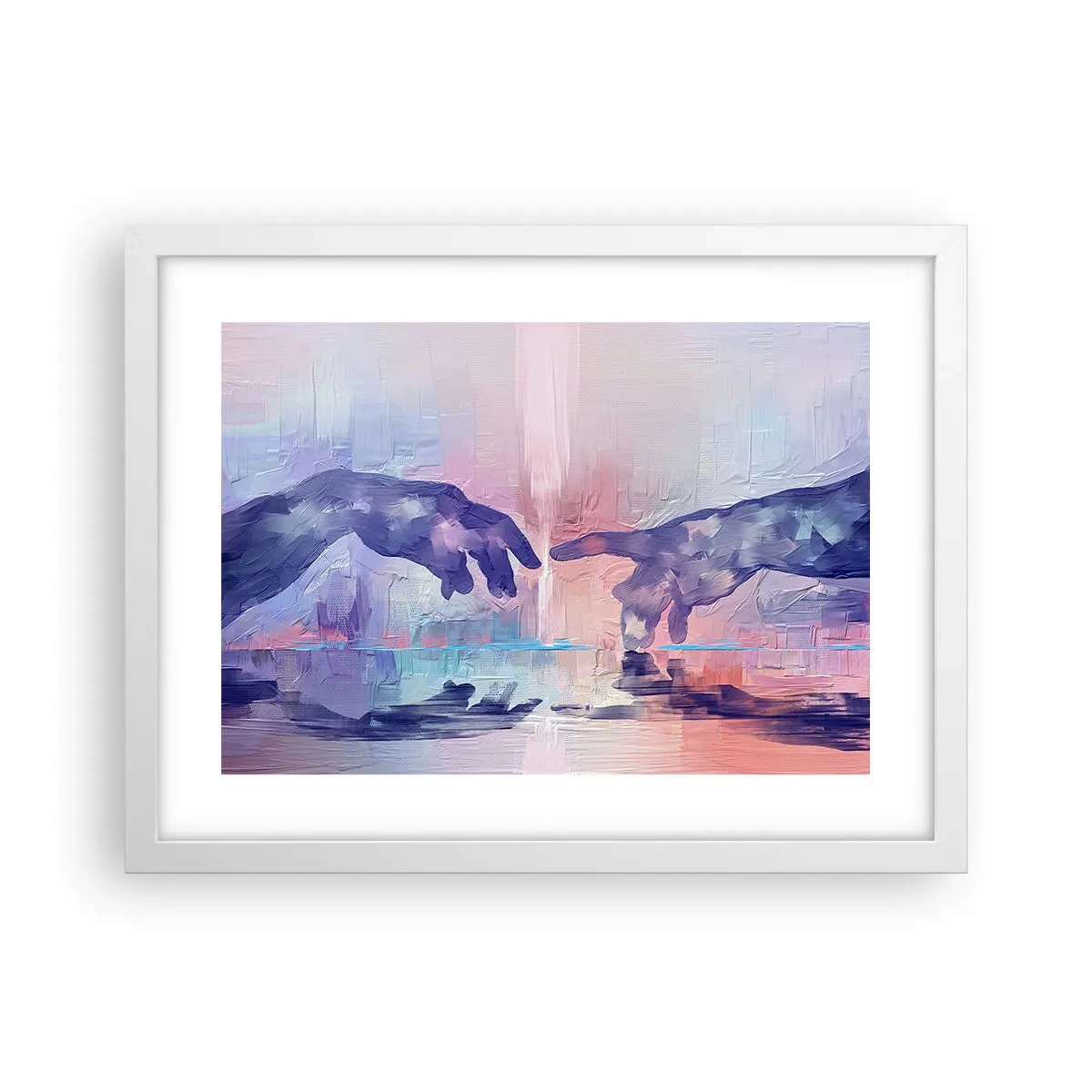 Poster in einem weißen Rahmen - Göttlicher Funke des Lebens - 40x30 cm