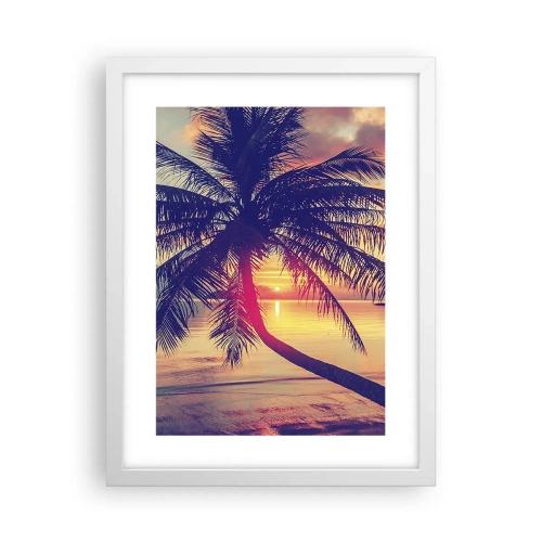 Poster in einem weißen Rahmen - Abend unter Palmen - 30x40 cm