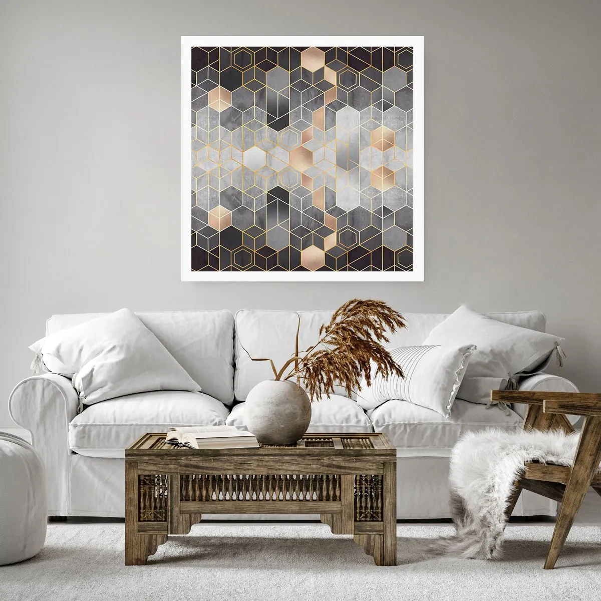 Poster - Diamant-Komposition - 40x40 cm
