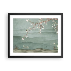 Poster in einem schwarzem Rahmen - Frühling, oh, du bist es - 50x40 cm