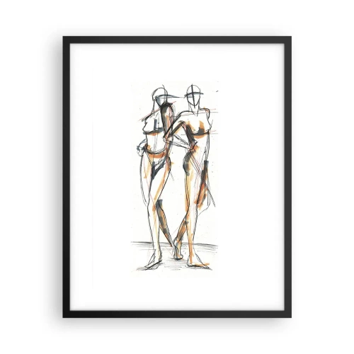 Poster in einem schwarzem Rahmen - Studie der Gnade - 40x50 cm