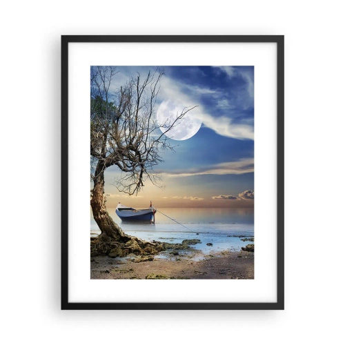 Poster in einem schwarzem Rahmen - Ist das das Ende oder der Anfang? - 40x50 cm