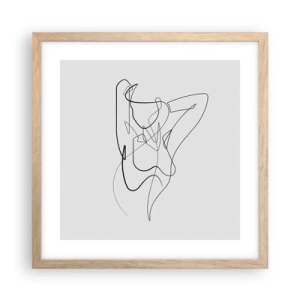 Poster in einem Rahmen aus heller Eiche - So, wie du wirklich bist ... - 40x40 cm
