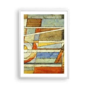 Poster in einem weißen Rahmen - Kubismus auf der Baustelle - 50x70 cm