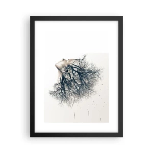 Poster in einem schwarzem Rahmen - Dem Rauschen der Bäume lauschen - 30x40 cm