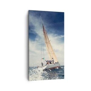 Bild auf Leinwand - Leinwandbild - Sie werden uns nicht einholen! - 45x80 cm