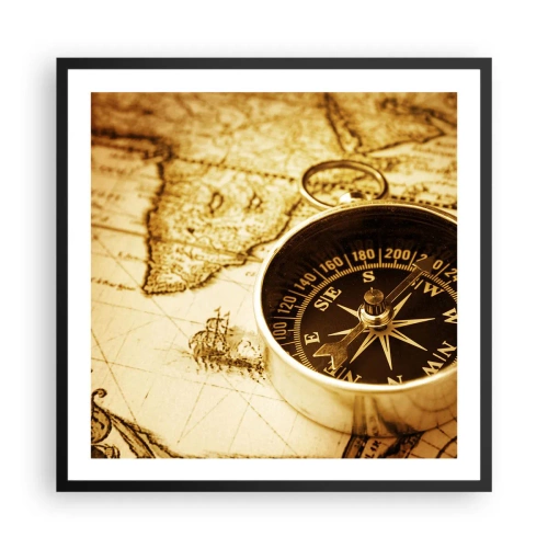 Poster in einem schwarzem Rahmen - Ost oder West? - 60x60 cm