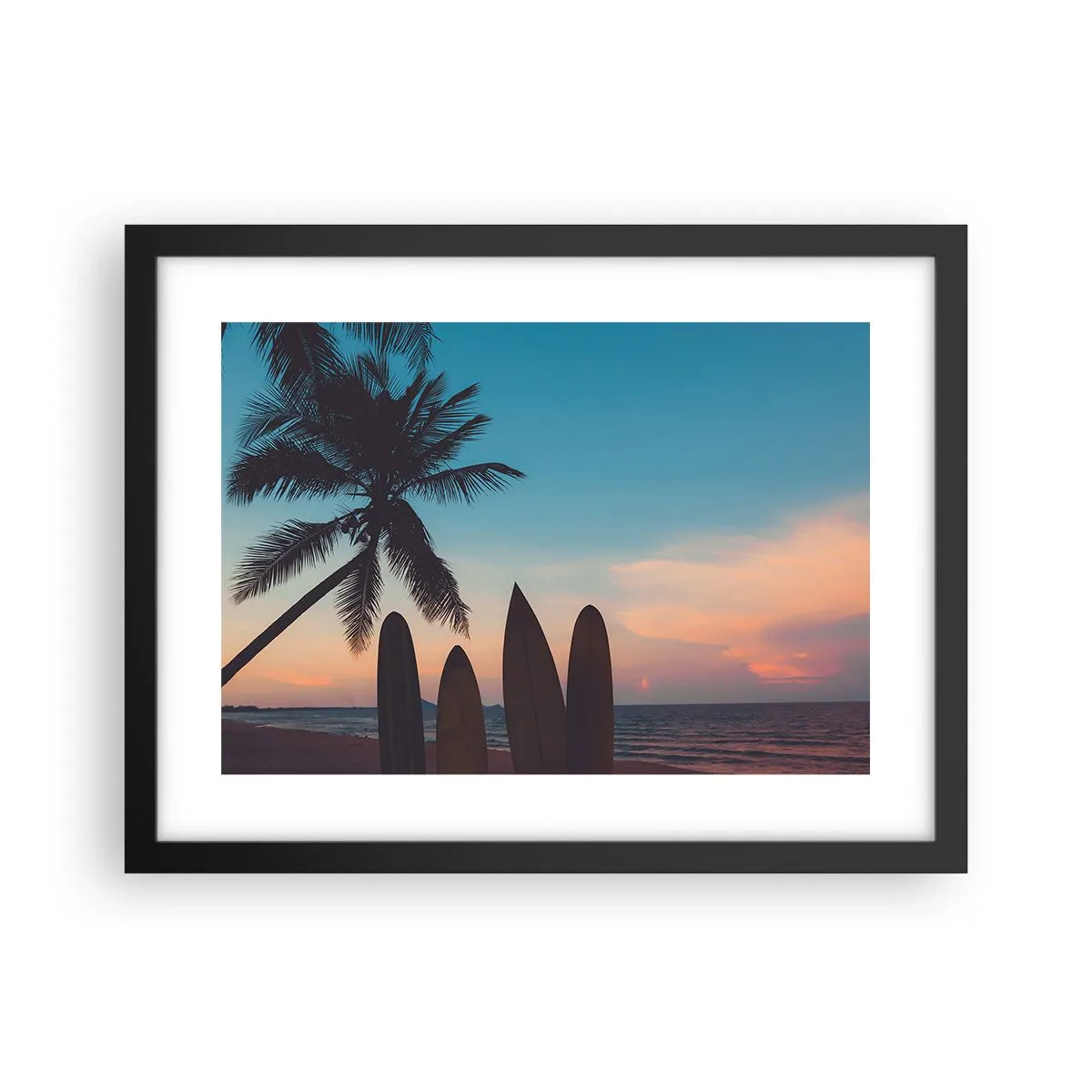 Poster in einem schwarzem Rahmen - Morgen wird es auch lustig - 40x30 cm