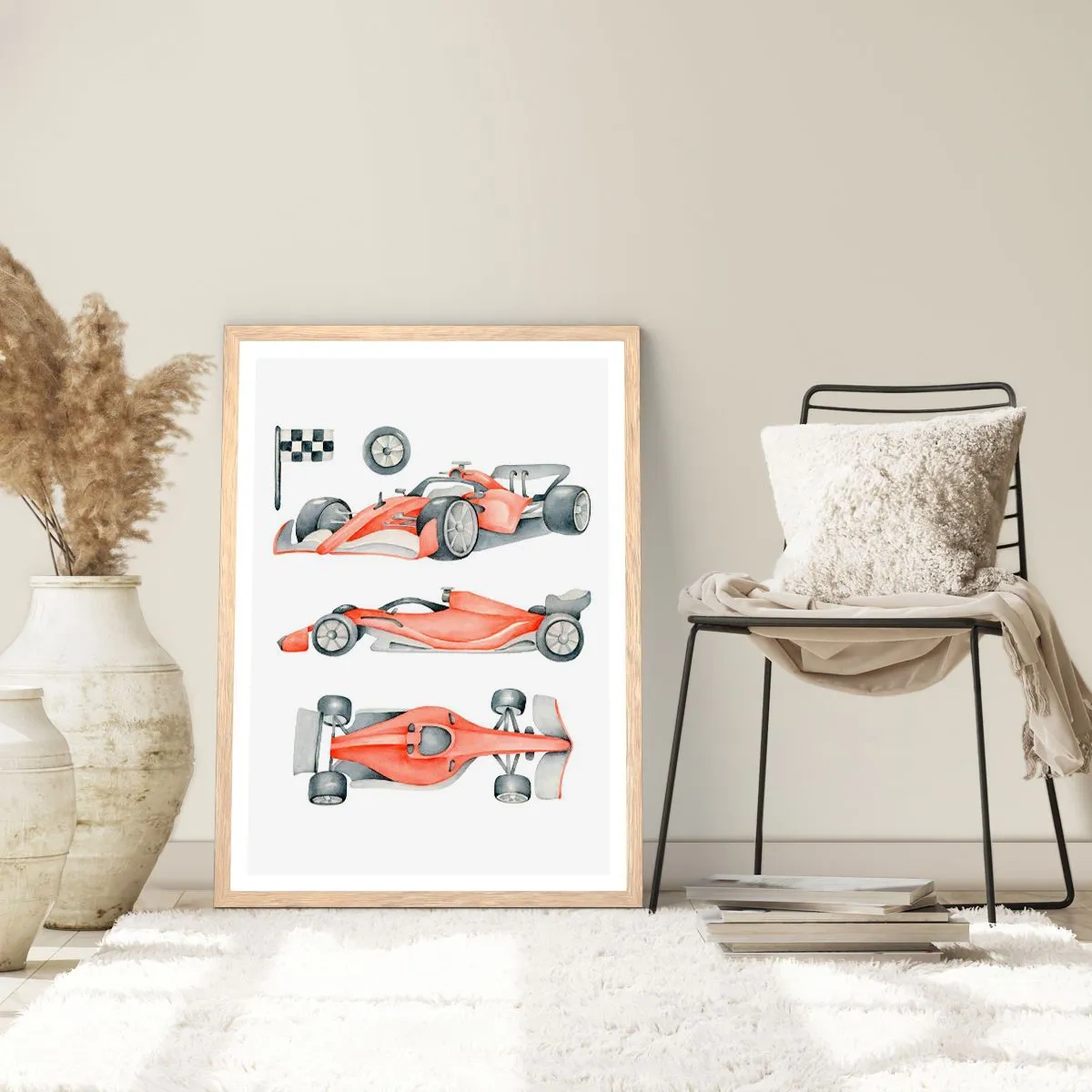 Poster in einem Rahmen aus heller Eiche - Dem Traum folgen - 70x100 cm