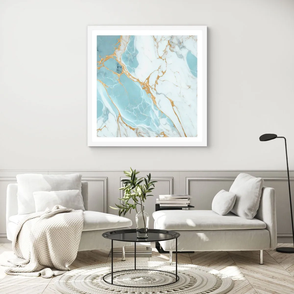 Poster in einem weißen Rahmen - Reichtum des Steins - 50x50 cm