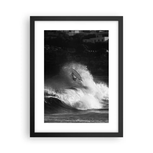 Poster in einem schwarzem Rahmen - Herausforderung angenommen! - 30x40 cm