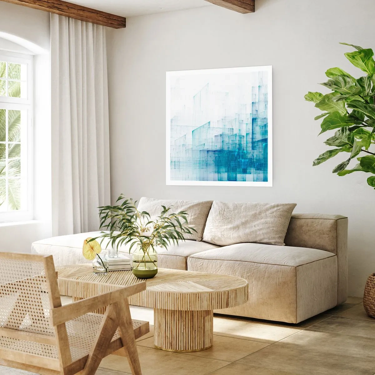 Poster - Wie der Raum wgeschaffen urde - 40x40 cm