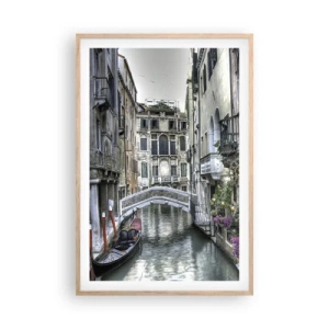 Poster in einem Rahmen aus heller Eiche - Seit Jahrhunderten in stiller Besinnung - 61x91 cm