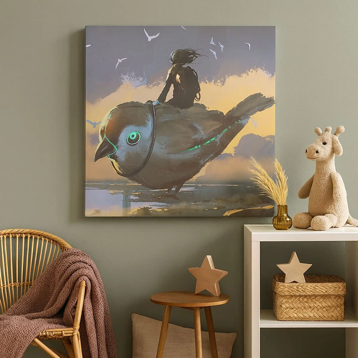 Bild auf Leinwand - Leinwandbild - Ein Stopp auf einer fantastischen Reise - 30x30 cm