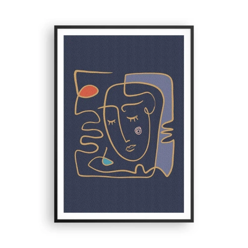 Poster in einem schwarzem Rahmen - In Gedanken - 70x100 cm