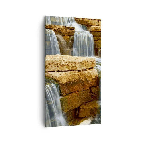 Bild auf Leinwand - Leinwandbild - Treppe zum Himmel - 45x80 cm