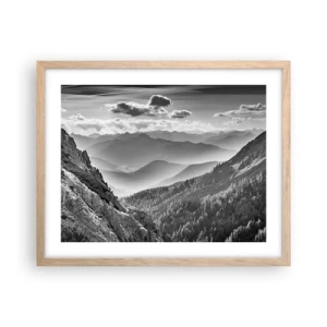 Poster in einem Rahmen aus heller Eiche - Bis zum Horizont - 50x40 cm