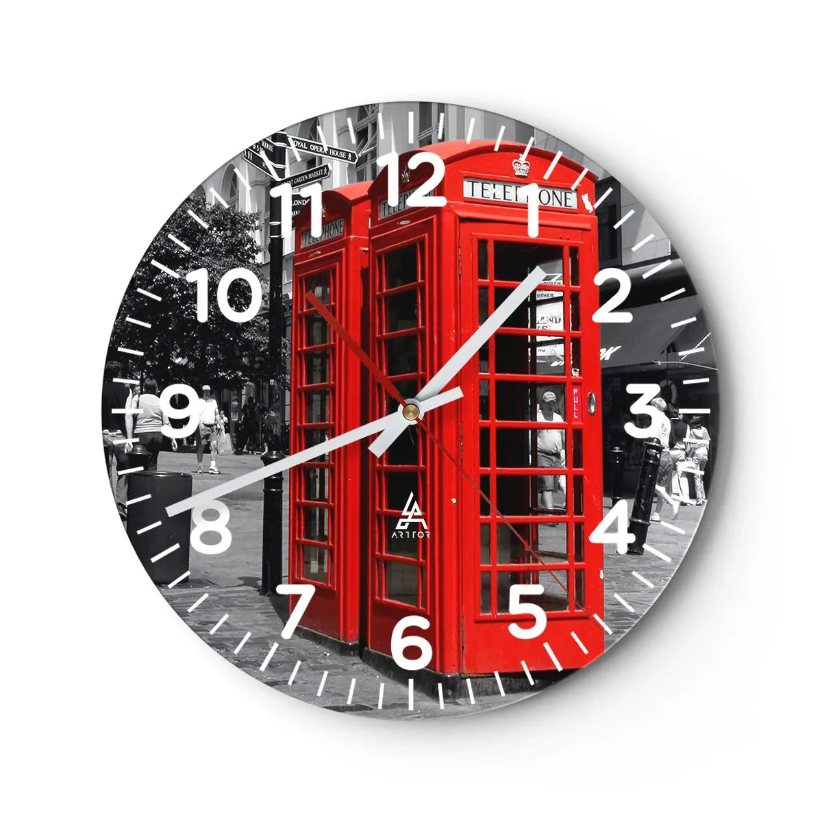 Wanduhr - Glasuhr - , - 40x40 cm