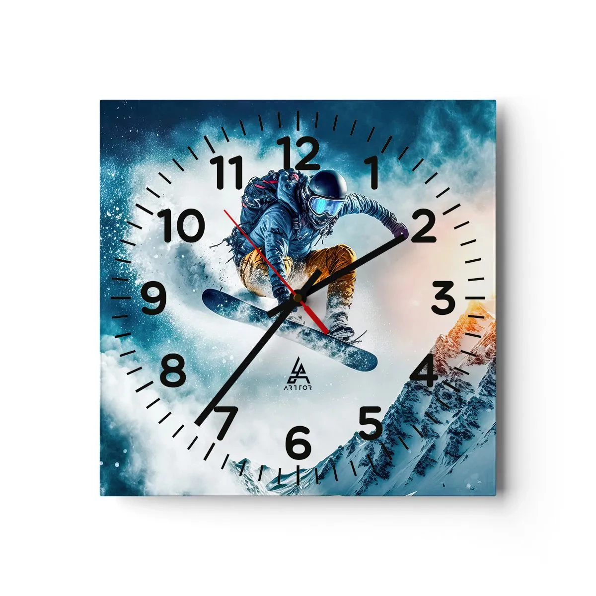 Wanduhr - Glasuhr - Extreme Emotionen - 30x30 cm
