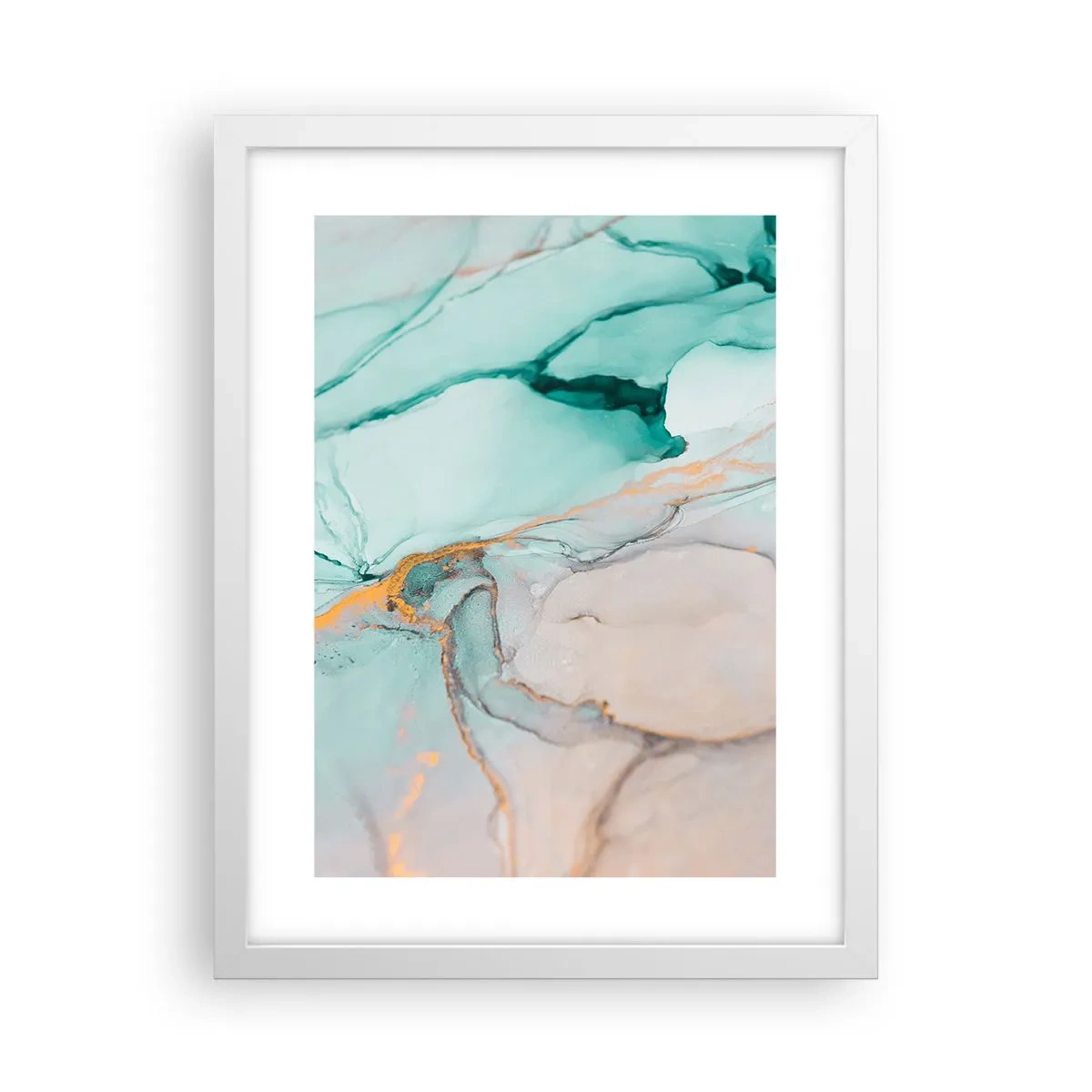 Poster in einem weißen Rahmen - Ein Tanz der Formen und Farben - 30x40 cm