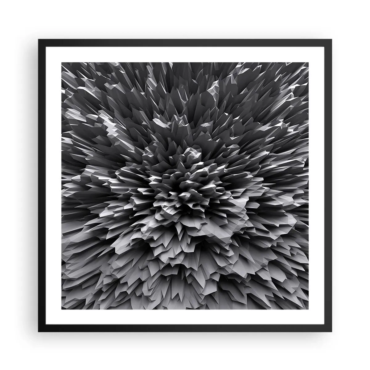 Poster in einem schwarzem Rahmen - Härter kann es nicht werden - 60x60 cm