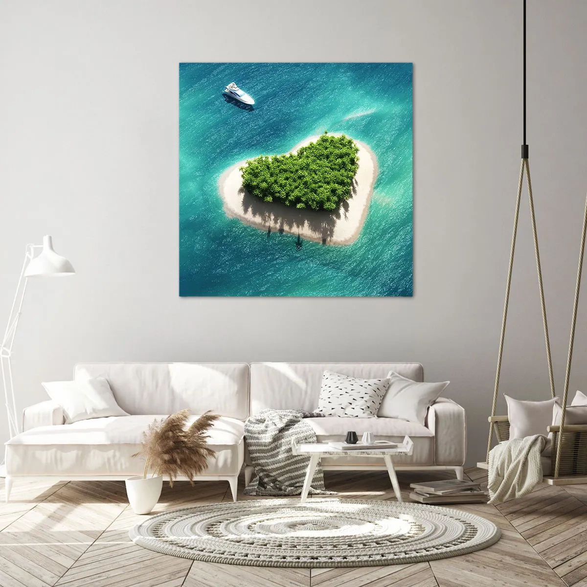 Bild auf Leinwand - Leinwandbild - ich liebe Sommer - 60x60 cm