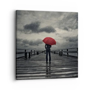 Bild auf Leinwand - Leinwandbild - Es ist egal, dass es regnet - 30x30 cm