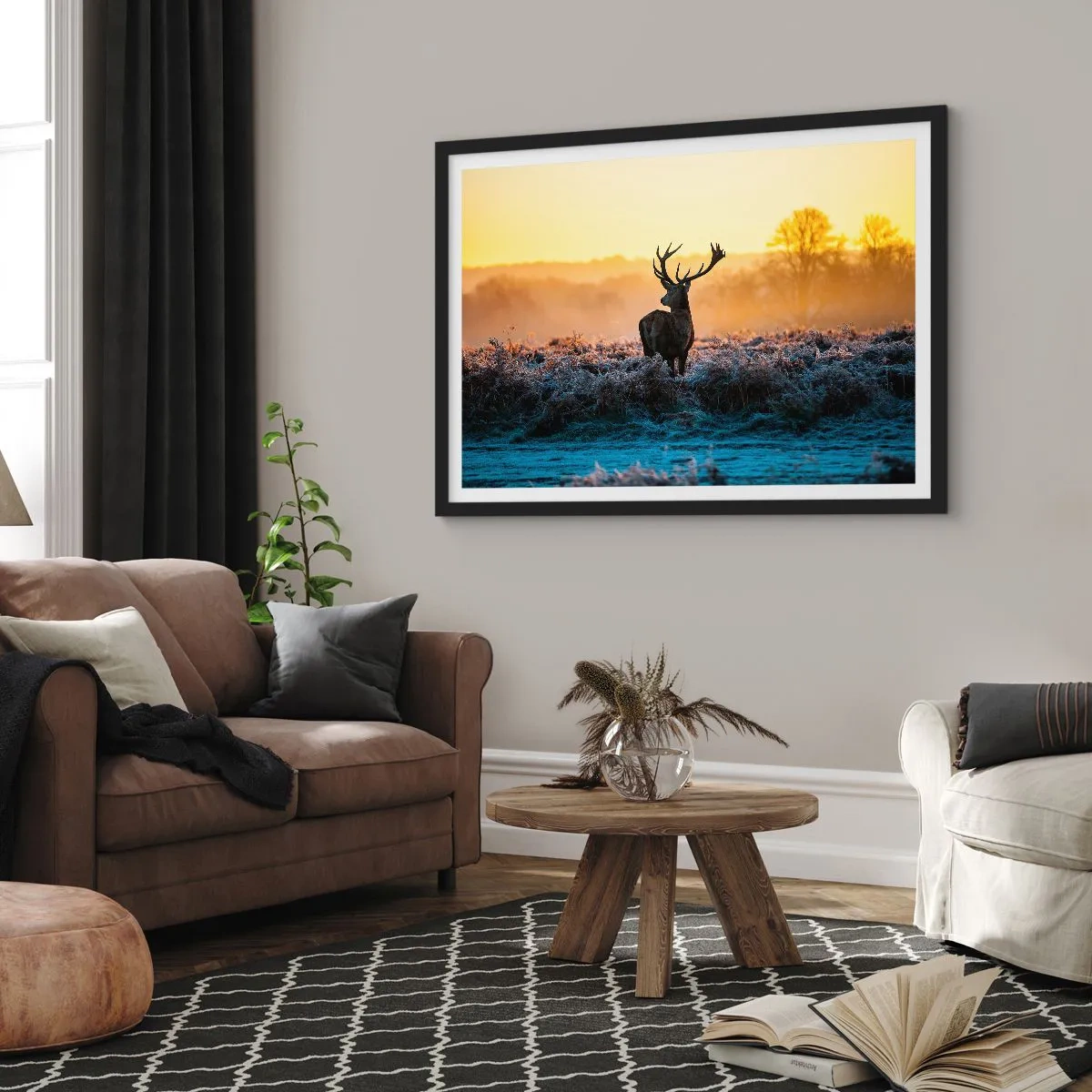 Poster in einem schwarzem Rahmen - Gekrönt auf seinem Besitz - 40x30 cm