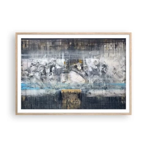 Poster in einem Rahmen aus heller Eiche - Wie auf Eis, wie nach Dezember - 100x70 cm