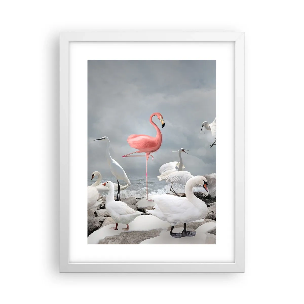 Poster in einem weißen Rahmen - Wie kam ich hier hin? - 30x40 cm