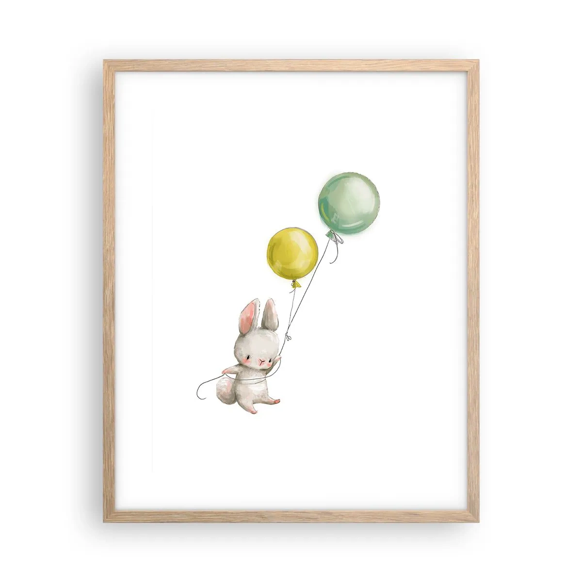 Poster in einem Rahmen aus heller Eiche - Ich werde auch fliegen! - 40x50 cm