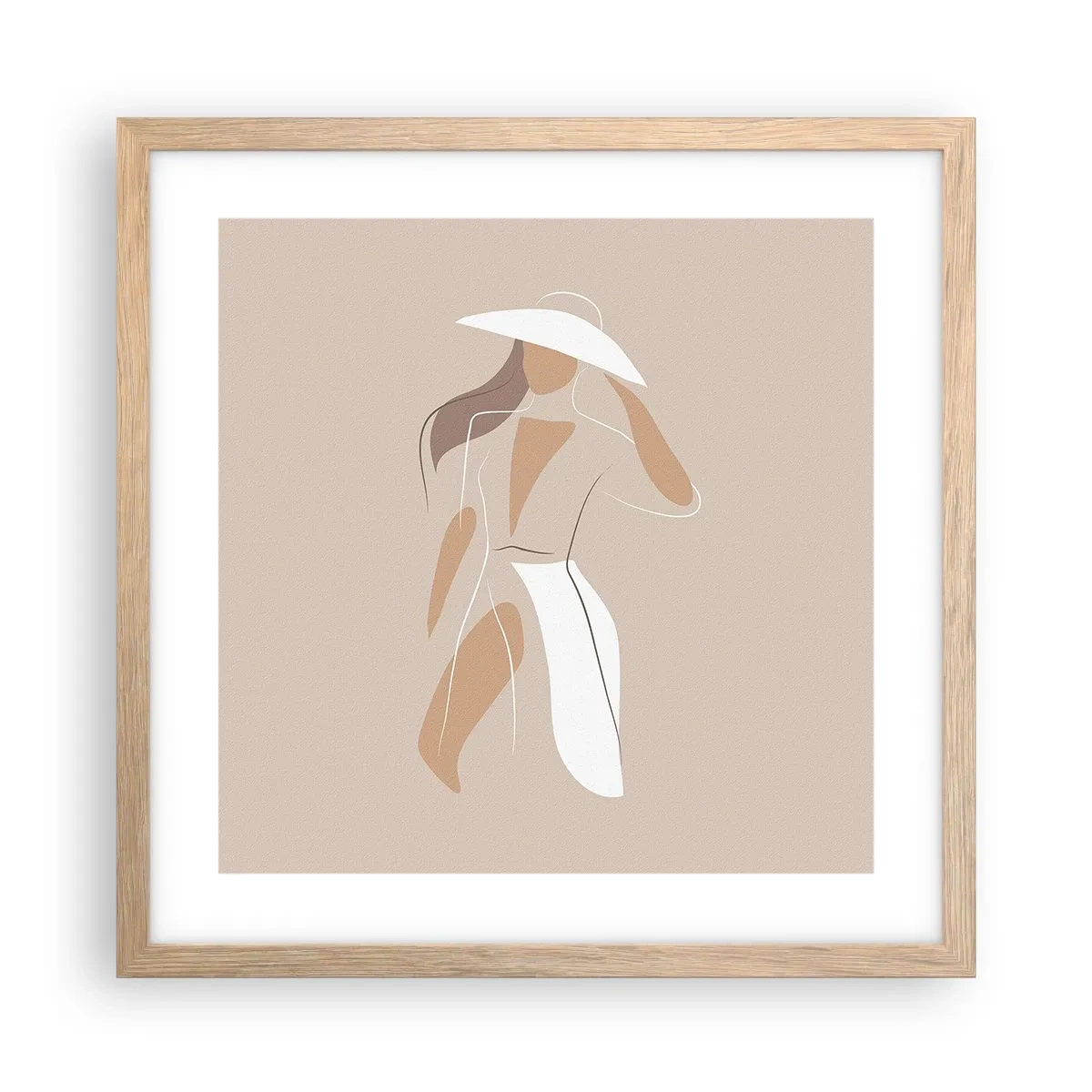 Poster in einem Rahmen aus heller Eiche - Mode macht Spaß - 40x40 cm