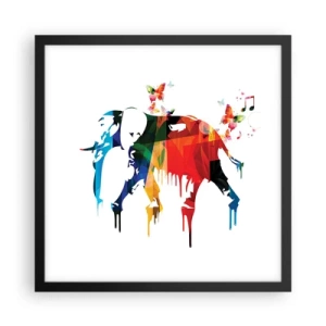 Poster in einem schwarzem Rahmen - Jeder kann tanzen - 40x40 cm