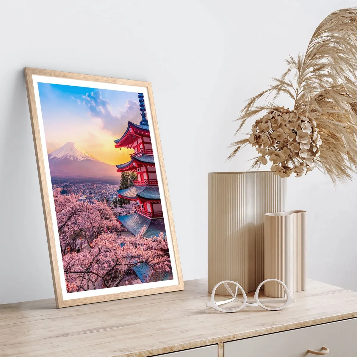 Poster in einem Rahmen aus heller Eiche - Die Essenz des japanischen Geistes - 70x100 cm