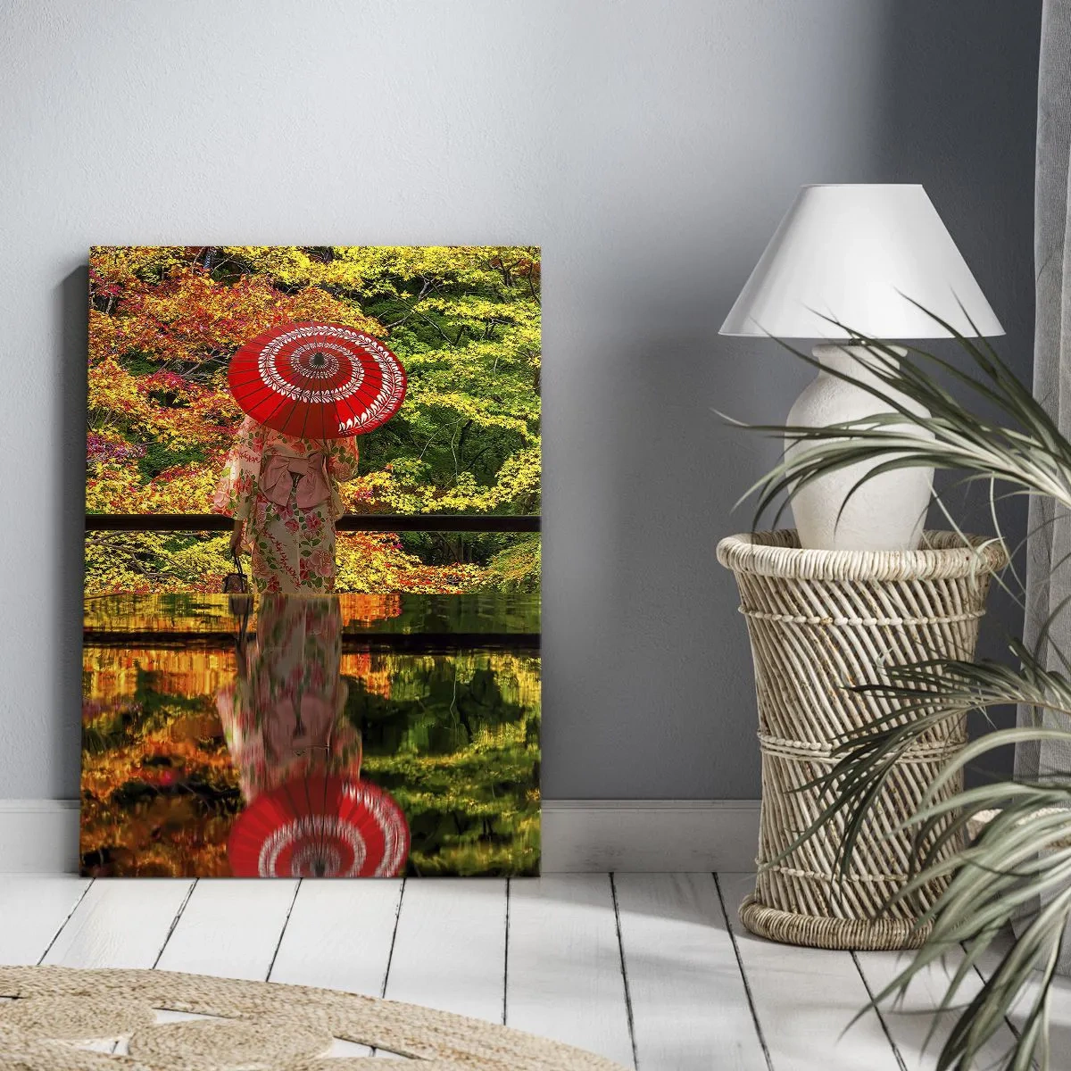 Bild auf Leinwand - Leinwandbild - Im Tempel der Natur - 55x100 cm