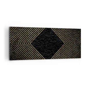 Bild auf Leinwand - Leinwandbild - Geometrie im glamourösen Stil - 100x40 cm