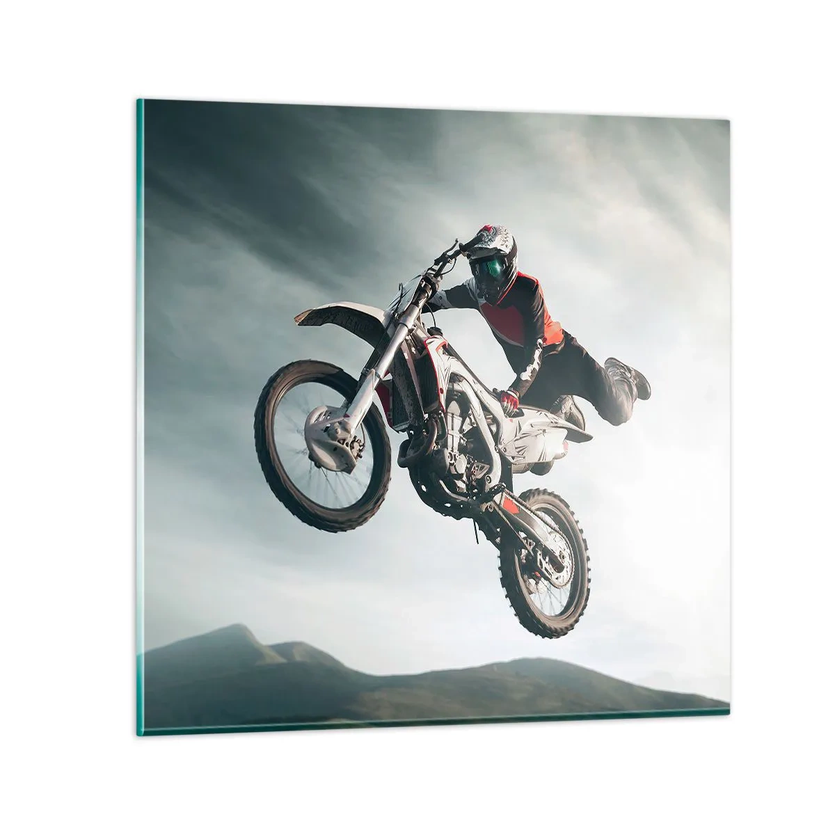 Glasbild - Bild auf glas - Kein Spaß ohne Risiko - 40x40 cm