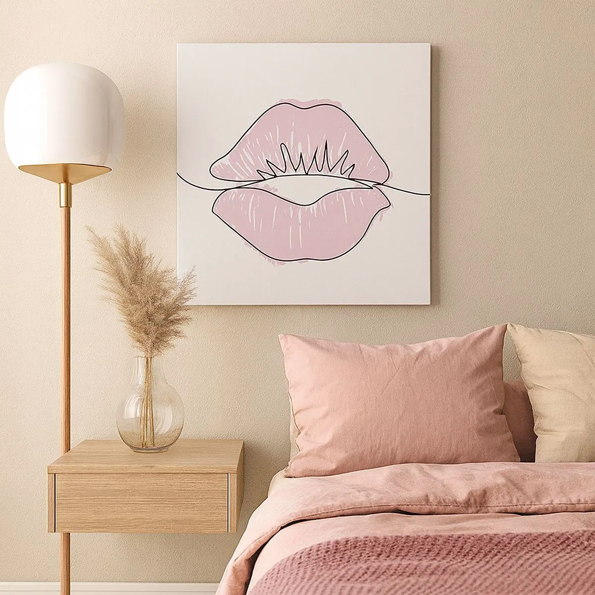 Bild auf Leinwand - Leinwandbild - Bereit zum Küssen? - 30x30 cm