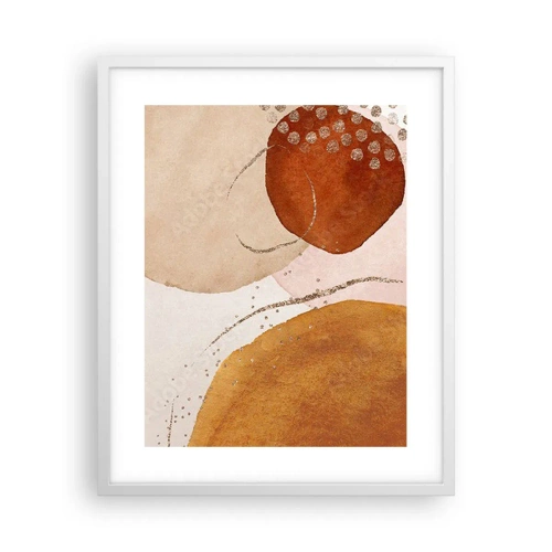Poster in einem weißen Rahmen - Rundheit und Bewegung - 40x50 cm