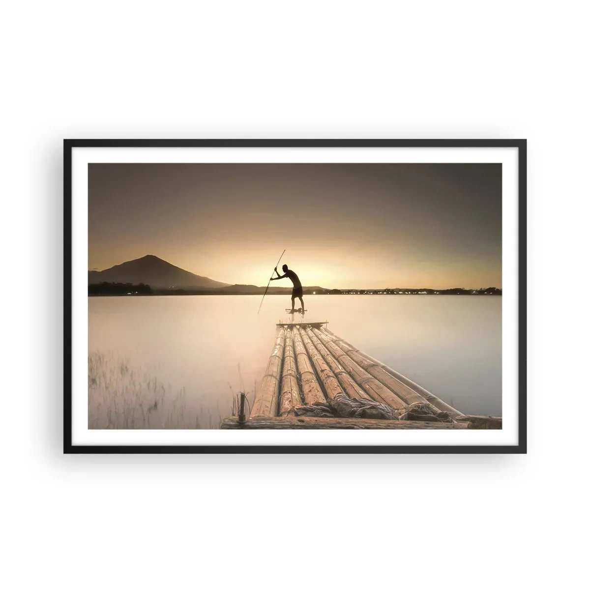 Poster in einem schwarzem Rahmen - Vor dem schlafen gehen - 91x61 cm