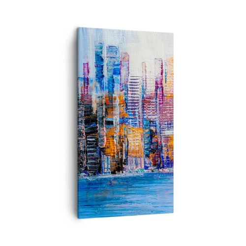 Bild auf Leinwand - Leinwandbild - Fröhliche Metropole - 45x80 cm