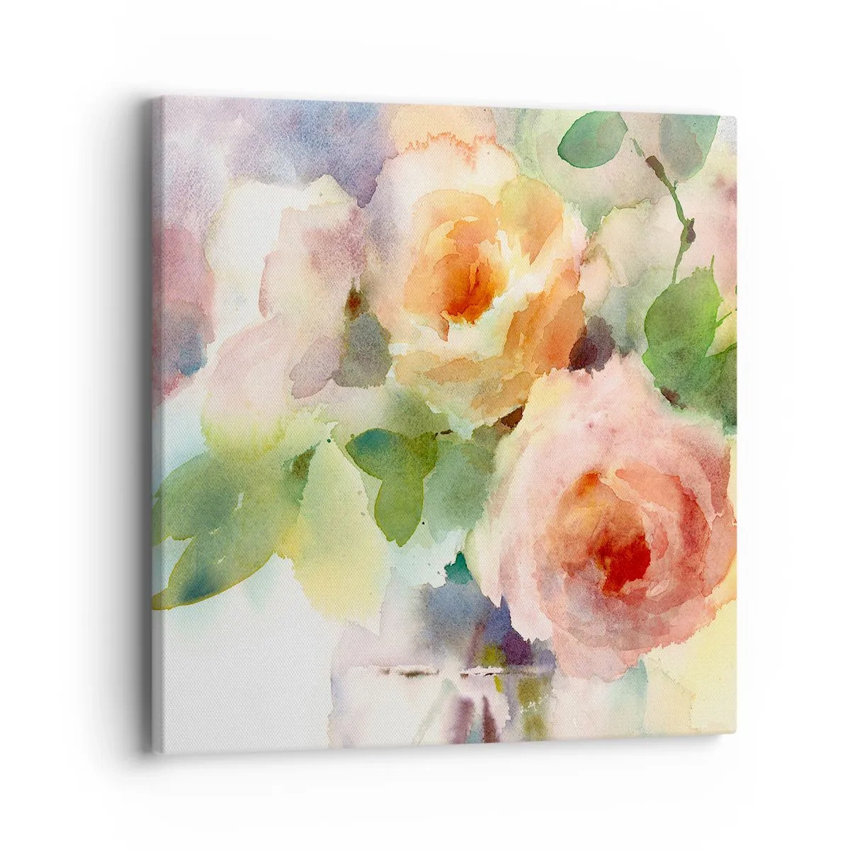 Bild auf Leinwand - Leinwandbild - Zart wie Aquarell - 40x40 cm