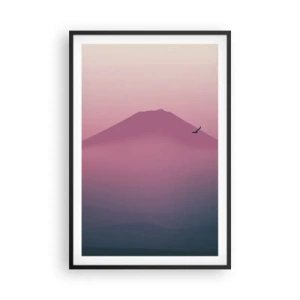 Poster in einem schwarzem Rahmen - Wanderer über den Wolken - 61x91 cm