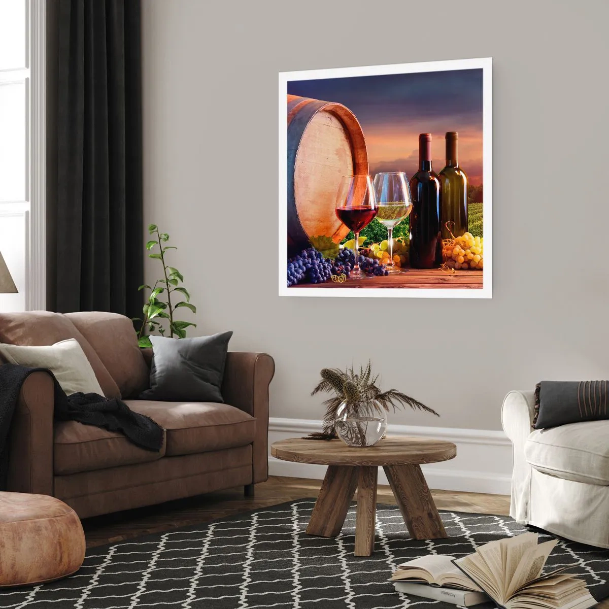 Poster - Hier schmeckt das Leben - 50x50 cm