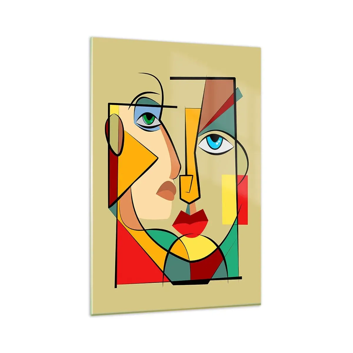 Glasbild - Bild auf glas - Passendes Paar - 80x120 cm