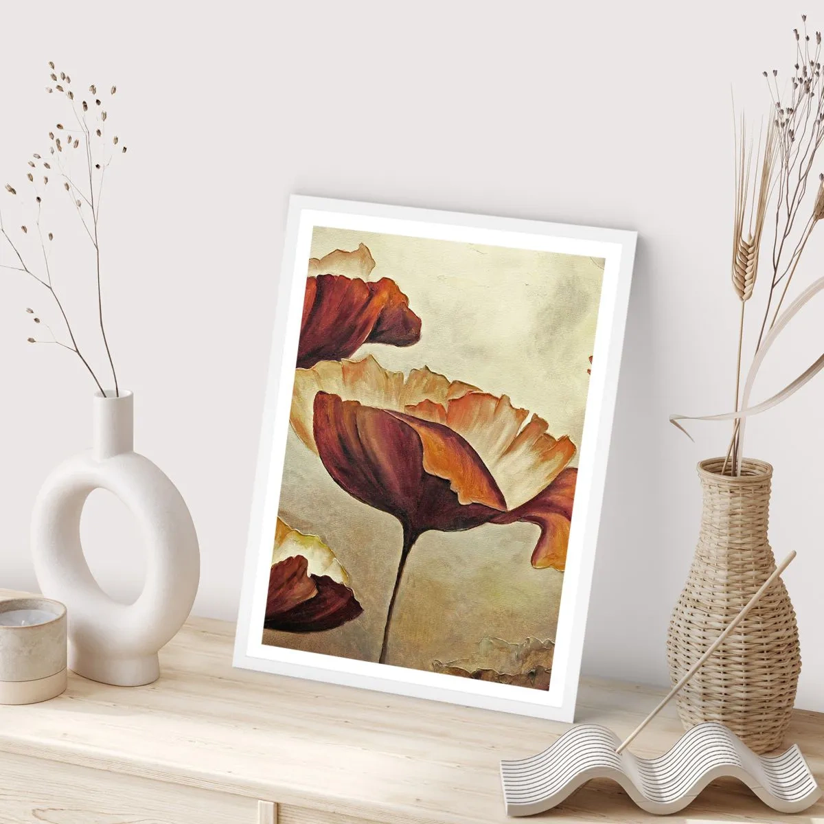 Poster in einem weißen Rahmen - Weideland - 70x100 cm