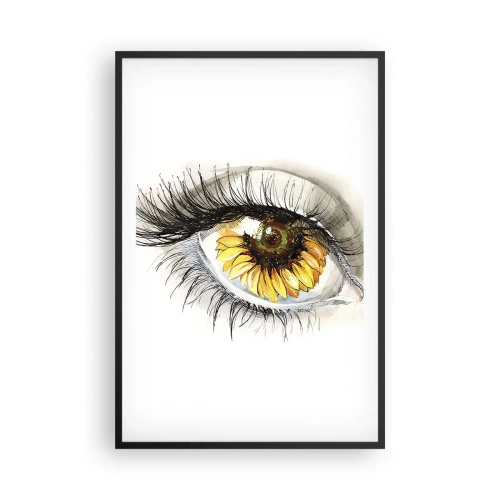 Poster in einem schwarzem Rahmen - Ein Look so heiß wie der Sommer - 61x91 cm