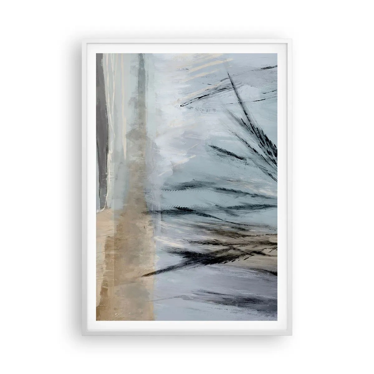 Poster in einem weißen Rahmen - Winterfelder - 70x100 cm