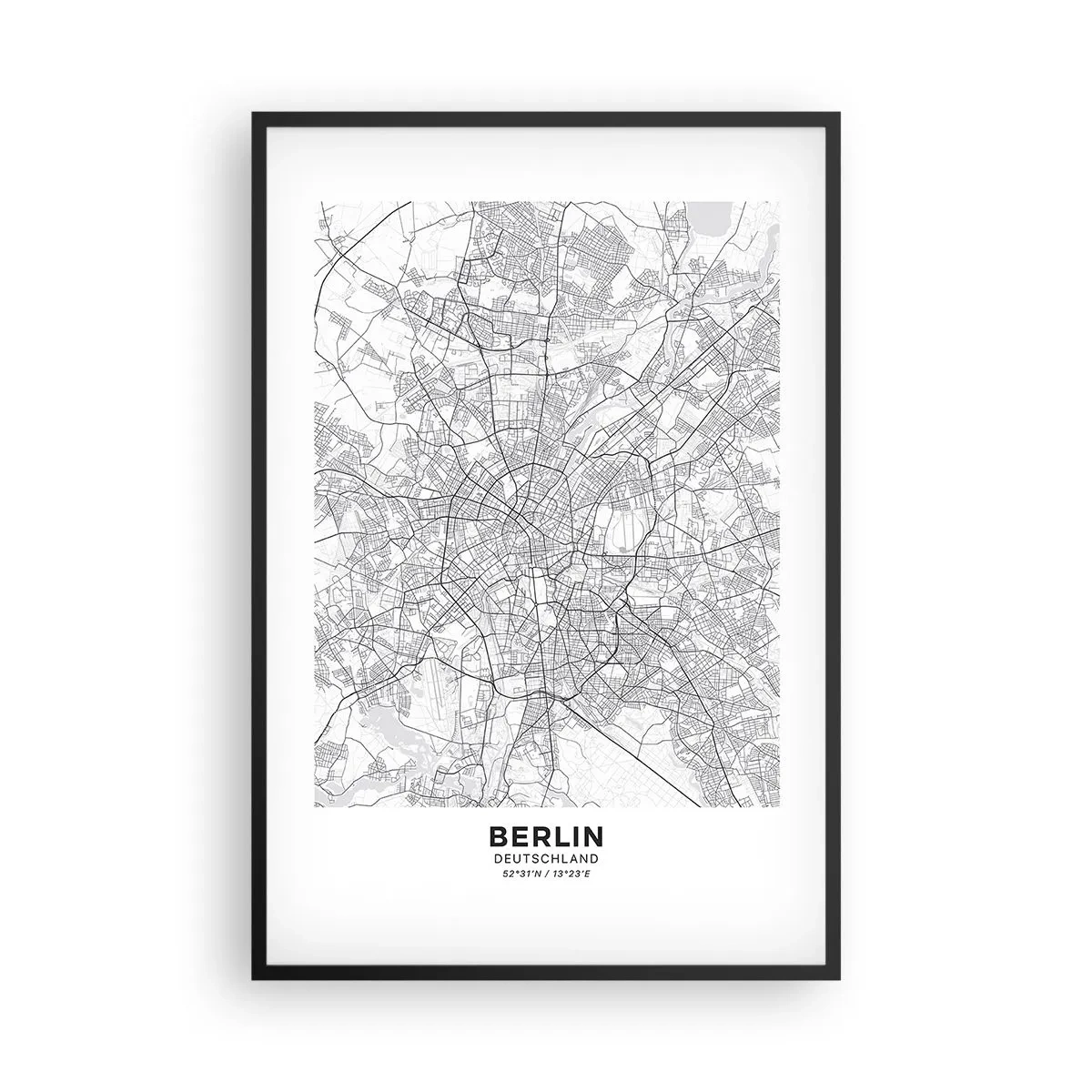 Poster in einem schwarzem Rahmen - Berliner Blume - 61x91 cm