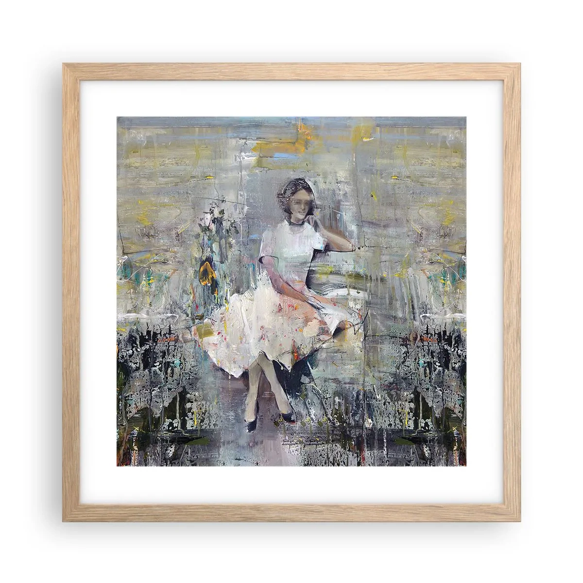 Poster in einem Rahmen aus heller Eiche - Klassisch und modern - 40x40 cm